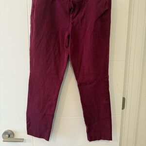 Old Navy Red Cropped Ankle Pants
